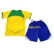 Camisola Brasil Retro Criança Equipamento Primeiro 2004 Manga Curta